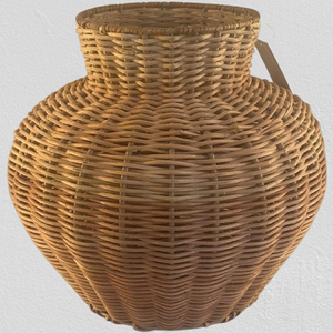 Jarrón Decorativo Tejido a Mano con Hierro Natural y Ratán, con Textura Rústica para Decoración Moderna del Hogar - Product Image 1