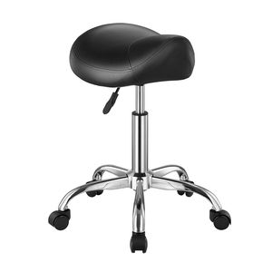 Sgabello Ergonomico Girevole con Capacità di Carico 450 LBS, in Pelle PU, con Ruote e Altezza Regolabile, per Salone - Product Image 5