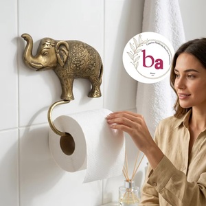 Modern Handmade Cast Iron Wall-Mounted <b>Toilet</b> Paper Holder Waterproof Multi-Purpose Decorative Bathroom <b>Accessory</b> - Product Image 4