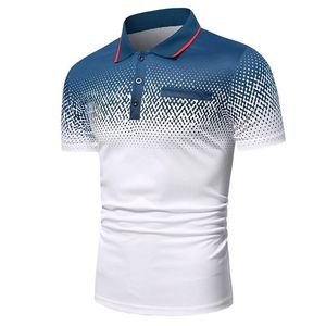Chemises décontractées pour hommes de haute qualité OEM, manches courtes, boutonnées, longueur normale, séchage rapide, polyester, élasthanne, imprimées, pour le golf - Product Image 5