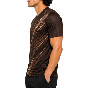 เสื้อยืดผู้ชาย โพลีเอสเตอร์ 100% แขนสั้น คอกลม พิมพ์ลายเต็มตัว บริการ OEM โรงงานขายส่งโดยตรง - Product Image 3