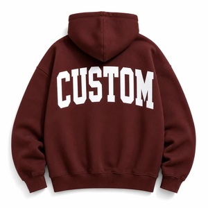 Sweat-shirts à capuche unisexes surdimensionnés épais, personnalisables avec impression DTG, en molleton, vêtements décontractés, fabrication OEM, marque privée, approvisionnement en gros - Product Image 4