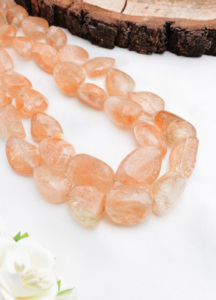หินซันสโตนธรรมชาติทรงกลมขนาด 16 นิ้ว สำหรับทำเครื่องประดับชั้นดี - Product Image 2