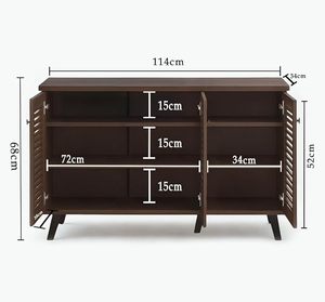 <b>Shoe</b> Rack Wooden with Door - 3 Door 6- Tier Engineered Wood <b>Shoe</b> Rack Organizer for Entryway, Hallway & Bedroom, <b>Space</b> <b>Saving</b> - Product Image 1