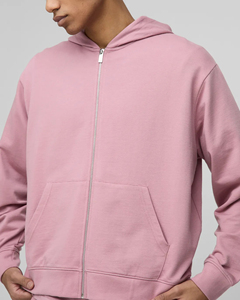 Custom Men's Heavyweight 100% Cotton Embroidered <b>Zip</b>-Up Hoodie High Quality Oversized Casual Wear for Winter - Product Image 5