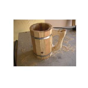 Chope à bière en bois faite à la main de style vintage pour bar à domicile, restaurant, chope à bière rustique viking, vaisselle en bois classique, cadeau personnalisé avec logo - Product Image 1