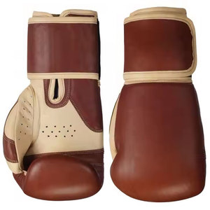 Guantes de Boxeo de Cuero Vintage Personalizados, Color Marrón, para Entrenamiento y Sparring, 10oz 12oz 14oz 16oz, Guantes de Muay Thai y Kickboxing, OEM - Product Image 3