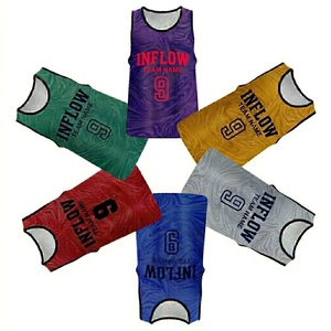 เสื้อกีฬา Inflow Sportswear พิมพ์ลายดิจิตอลตามสั่ง ผ้าโพลีเอสเตอร์ แห้งเร็ว สำหรับฝึกซ้อม เสื้อตาข่ายสำหรับกีฬา ซอคเกอร์ บาสเกตบอล - Product Image 2