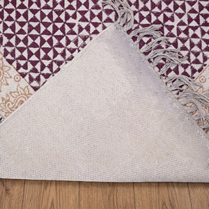 Alfombra de Oración Hecha a Mano con Estampado de Bloques de Algodón, Antideslizante, Lavable, de Tejido Plano y Reversible para Decoración del Hogar, Proveedor Mayorista - Product Image 2