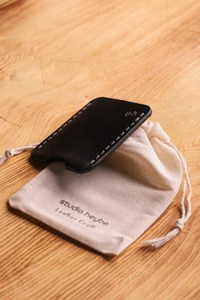 Porte-cartes en cuir véritable avec blocage RFID, étui à cartes de crédit en métal, logo personnalisé, portefeuille de poche pour homme LNCR-0026C - Product Image 3