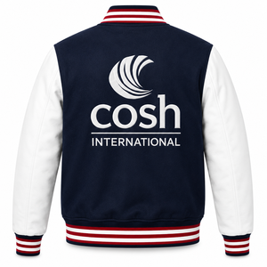 Cosh International High Quality Custom <b>Canvas</b> Waterproof Windproof Winter Varsity <b>Jacket</b> Unisex Chenille Embroidery Polyester - Product Image 3