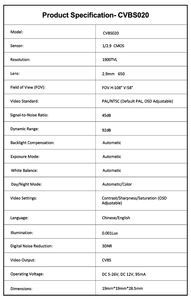 Caméra FPV 1900TVL de qualité supérieure avec objectif 2,9 mm, Super WDR grand angle et capteur d'image CMOS pour drones de vol et de course (vente en gros) - Product Image 5