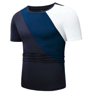 Camiseta de cuello redondo para hombre, prenda de vestir, de manga corta y cuello redondo, de alta calidad, con logotipo personalizado, 100% algodón, OEM - Product Image 2