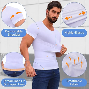 บริการรับผลิตเสื้อรัดกล้ามเนื้อแบบ OEM สำหรับผู้ชาย แขนสั้น คอกลม สำหรับฝึกซ้อมต่อสู้ ออกกำลังกาย พร้อมออกแบบลายเสื้อได้ตามต้องการ - Product Image 4