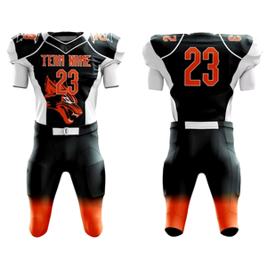 American Football Uniform Set Black Geometric Print Jersey Pants 50 Player Number Sublimated Moisture Wicking Fitted Men Adult - Product Image 4