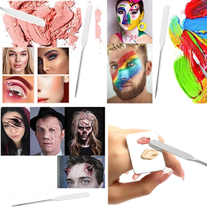 Espátula Facial de Acero Inoxidable de Alta Calidad, Manual, de Una Sola Punta, Pulida, Herramienta para Mezclar Maquillaje con Logotipo Personalizado para Artistas - Product Image 4