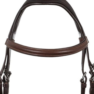 Brida para Caballo Ajustable de Cuero de Primera Calidad con Hebilla de Acero Inoxidable, Brida para Caballo Duradera y Personalizable - Product Image 2