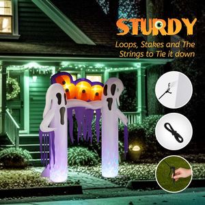 Decorazione Gonfiabile a Forma di Fantasma Bianco da 3 Metri per Esterni, Decorazioni Festive per Giardino - Product Image 2