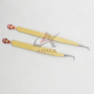 แหนบต่อขนตาแบบแยกส่วน 90 องศา ดีไซน์ CNC ตามสั่ง ผลิตจากสแตนเลสอย่างยั่งยืน อุปกรณ์เสริมความงามสำหรับขนตา - Product Image 3