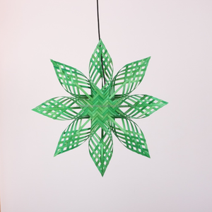 Adornos coloridos de bambú brillante para árbol de Navidad, adornos colgantes tejidos a mano, decoraciones navideñas, manualidades para fiestas, fábrica al por mayor - Product Image 5