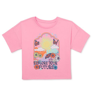 Pink Color Top Trendy Lightweight Best Design High Soft Comfortable Crew Neck Fashion Casual Street Wear Summer Women Crop Top - Product Image 1