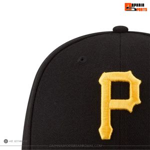 Casquette de baseball noire de haute qualité, neuve, avec broderie dorée, ajustée, 6 panneaux, pour adultes, streetwear, unisexe - Product Image 5