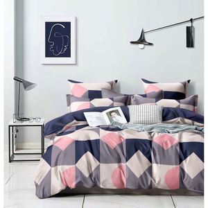 Romantic 4-Piece Cotton Bedding <b>Set</b> 108x108 Inch King Size <b>Comforter</b> American Style Printed Pattern for Hotel Home Use Quality - Product Image 1