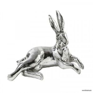 Sculpture de lièvre en aluminium, figurine de lapin design, œuvre d'art animale métallique, accent décoratif pour une décoration intérieure sophistiquée - Product Image 2
