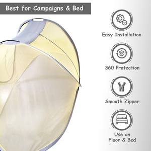 Grande moustiquaire autoportante pliable pour une personne adulte, en polyester de qualité, résistante (taille de lit simple, tissu de base, toutes saisons) - Product Image 4