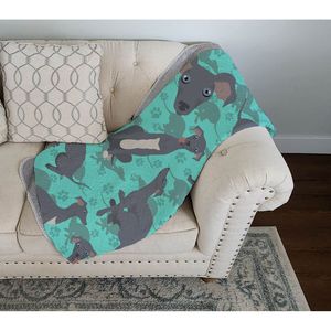 Manta acolchada con patrón de ilustraciones de Galgo Italiano, manta acolchada ligera y suave de 50x60 para cama, sofá, sofá para mascotas - Product Image 3