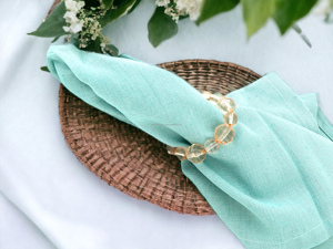 Vente chaude À La Main Fantaisie De Noël Serviette Anneau Élégant Étincelle Perle Conception Papier Matériel pour Une Utilisation De Table Usine En Gros - Product Image 2