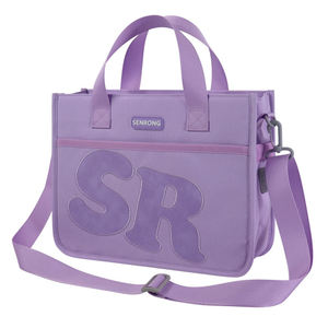 Sac fourre-tout décontracté en nylon violet personnalisable, grande capacité, pour étudiants, idéal pour l'école - Product Image 4
