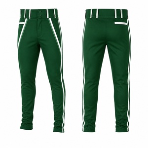 Pantalon d'uniforme de baseball pour jeunes avec genouillères rembourrées, double tricot, impression personnalisée, taille élastique, fournisseur OEM en gros - Product Image 1