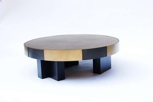 Table basse en laiton best-seller, style moderne et luxueux, avec incrustation de pierre, table de cocktail en quartz et laiton de qualité supérieure - Product Image 2