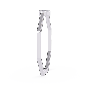 Anillo de Diamantes Minimalista de Platino, Corte Brillante Redondo, Diamante Natural Certificado por GIA, Color D, Estilo de Compromiso Unisex - Product Image 3