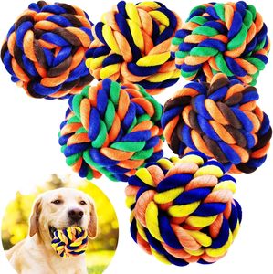 Premium Quality Cotton Dog Chew Toy Eco-Friendly Washable <b>Rope</b> Ball for Small Medium Dogs Teething Playing Wholesale - Product Image 6