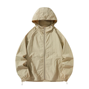 Veste coupe-vent en nylon personnalisée avec logo, homme femme, légère, imperméable, pour jogging et activités sportives, randonnée, unisexe, vestes pour hommes - Product Image 2