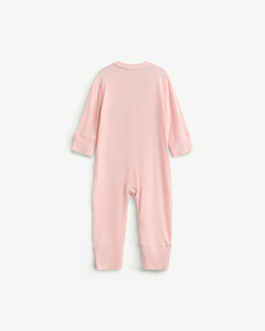 Mameluco ajustado de manga larga con cremallera para bebé recién nacida, de Lyocell y Spandex, ODM Vietnam - Product Image 2