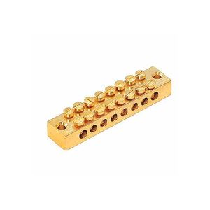 High Conductivity Brass Neutral Link Terminal Block Corrosion Resistant Connector for Electrical Panel and Switchgear Use - Product Image 1