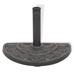 19.8 libbre di Base parasole mezza rotonda in bronzo per ombrelli da giardino e basi in resina - Product Image 2