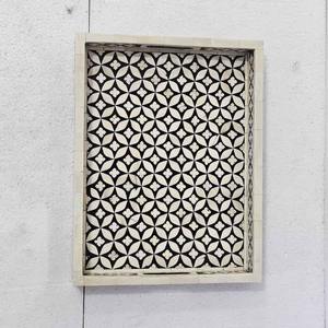 Bandeja Decorativa Premium con Incrustaciones de Hueso para el Hogar, Mesa de Centro, Servicio de Comida, Regalo, Hecha a Mano, Diseño Ecológico y Duradero - Product Image 4