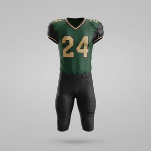 Ensemble maillot et pantalon de football vert, numéro 24, pour homme adulte, en polyester respirant, impression sérigraphique, service OEM - Product Image 2
