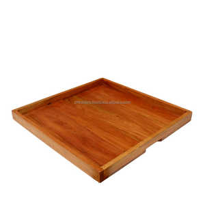 Regal Harmony bandeja de madera de lujo para servir elegante Acacia Mango & Sheesham bandejas de madera con asas Decoración de mesa de centro de Hotel en casa - Product Image 5