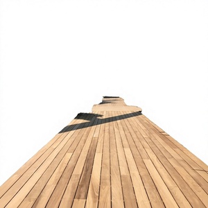 Planche de terrasse en teck véritable pour extérieur 18 mm ABC 60 x 30 cm – Revêtement de sol écologique et étanche pour entrepôt, extérieur, parc, chambre, jardin - Product Image 1