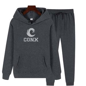 XXL-Survêtements de sport en molleton épais 100% coton pour homme, survêtements d'entraînement, fitness, broderie longue, ensembles grande taille - Product Image 2
