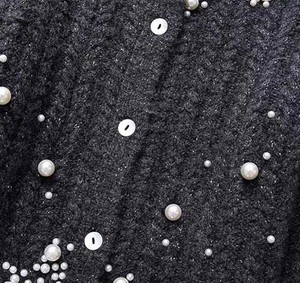 Cardigan respirant à col en V pour homme avec boutons perlés, motif losanges tricoté, pull de luxe pour soirée, tricot de luxe pour l'Europe - Product Image 5