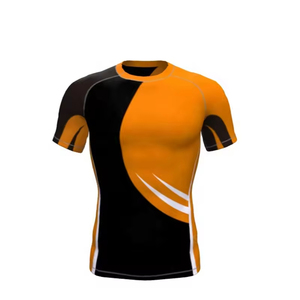 Nouveau design 2026 – Rashguard pour homme en tissu personnalisé, manches courtes, respirant - Product Image 4