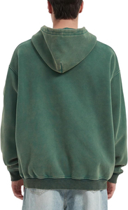 Sweat-shirt polaire demi-zip pour homme, imprimé personnalisé, anti-boulochage, mélange coton/bambou, col montant, coupe classique - Product Image 3