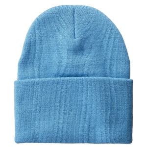 Bonnets d'hiver pour hommes et femmes, bonnets décontractés en plein air 100% acrylique épais de qualité, bonnets de couleur unie - Product Image 1