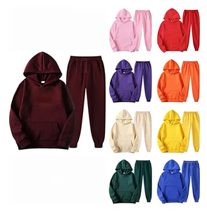 Unisex Plain Pullover Hoodie and <b>Jogger</b> <b>Set</b> Casual Fleece Sweat Suit <b>Matching</b> Tracksuit Two Piece Outfit Multiple Colors - Product Image 1